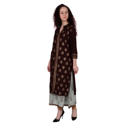 Gold Printed 2pcs kurta Set